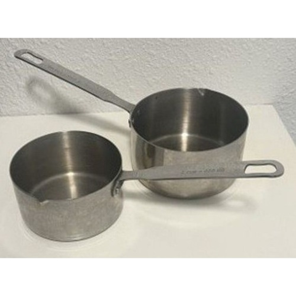 RSVP Endurance 18/10 Stainless Steel 2 & 3 Cup Measuring Pan Set Spouts 2pc